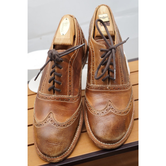 Bed Stu Lita K III leather oxford shoes in a brown, distressed finish. Size 9.5 - Picture 9 of 10